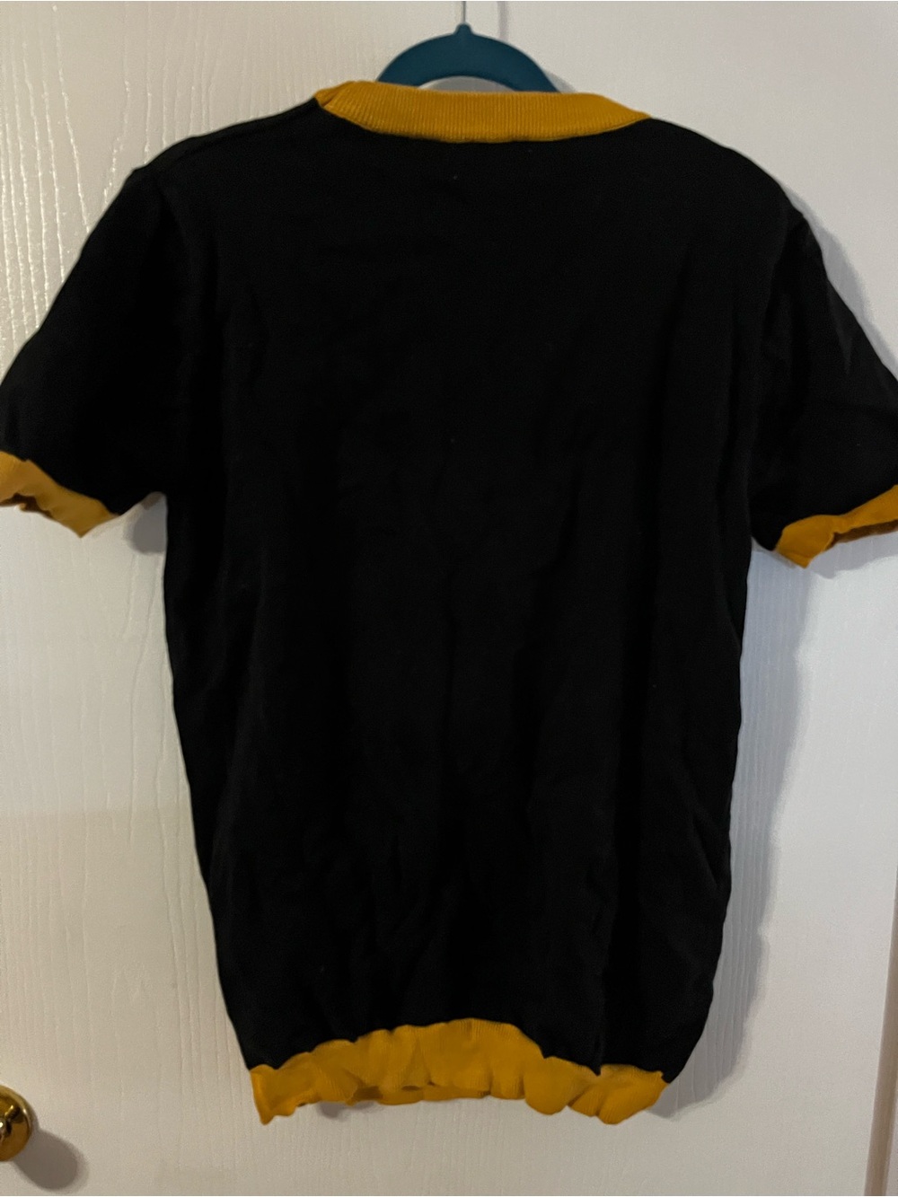 Black & Mustard Bird Intarsia Crew Neck Sweater - Picture 2 of 3
